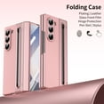 thumbnail image 4 of Decase for Samsung Galaxy Z Fold 7 Rugged Case , Luxury Plating Rugged Shockproof S Pen Holder Hinge Protection Case With Screen Protector + Stylus,Pink, 4 of 11