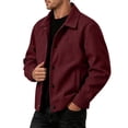 thumbnail image 4 of Men's Corduroy Jacket Fall Casual Button Down Jacket with Notched Collar & Side Pockets Relaxed Fit Outerwear, XL, 4 of 9