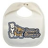 Byu Cougars Newborn Vinyl Snap Bib - All White