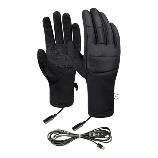 Guantes calefactados para hombres Pantalla táctil para mujer, manoplas impermeables USB para invierno - poliéster térmico impermeable, agarre ergonómico, rendimiento constante, conducción al aire
