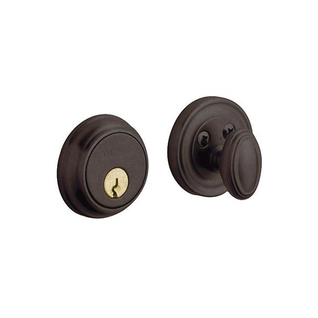 Baldwin 8031412 Traditional Deadbolt, Distressed Venetian Bronze