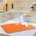 thumbnail image 6 of Orange Solid Color Dish Drying Mat Absorbent Reversible Dish Drainer Pad Tableware Mat for Kitchen Countertop Home Decoration, 16 x 18 Inch, 6 of 7