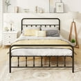 thumbnail image 4 of Costway Queen Size Bed Frame with Headboard Under Bed Storage No Box Spring Needed Black, 4 of 10