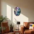 thumbnail image 5 of Canvas Wall Art Abstract Geometric Star Patterns Mint Purple Gold 60s Style Oval Framed Canvas Prints Vintage Wall Hanging Decor for Home Decorations 8.6"x11.4", 5 of 7