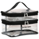 thumbnail image 1 of Bolsa de cosméticos de doble capa, portátil, multifunción, bolsa de lavado para cosméticos, hecha de PU, 1 of 5