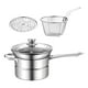thumbnail image 3 of Olla para freír, colador de aceite, cesta, olla ligera para patatas fritas, olla calentadora de leche para acampar, hornear y cocinar al aire libre C, 3 of 8