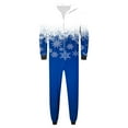 thumbnail image 7 of Odeerbi Matching Family Christmas Pajamas Sets Parent-Child Warm Hooded Jumpsuit Set Xmas Printed Home Wear Loungewear Sleepwear Jammies for Dad, 7 of 7