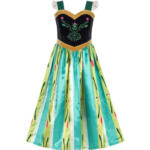 Princess Dress Anna Costume Dress Up Cosplay 6 Years