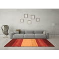 thumbnail image 3 of Ahgly Company Indoor Square Abstract Orange Modern Area Rugs, 3' Square, 3 of 4