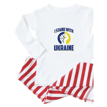 

CafePress - I Stand With Ukraine 2022 Pajamas - Toddler Long Sleeve Pajama set