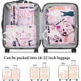 thumbnail image 3 of Compression Packing Cubes for Suitcases, 6 Set Travel Luggage Organizer Bags, Lightweight Waterproof Smell Proof Girls Stuff Packing Cubes as Travel Accessories for Women, 3 of 6
