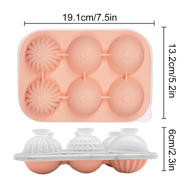 Molde de Cubo de Hielo de Silicona de Grado Alimentario, Combinación Esférica Y Angular de Cubo de Hielo, Molde de Cubo de Hielo de Silicona de Grado Alimentario
