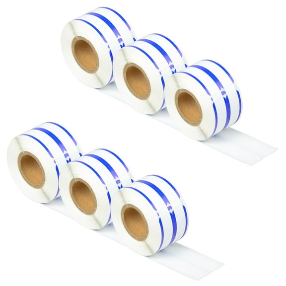 GREENCYCLE 6 Roll (260 Labels/Roll) Medium White w/Blue Stripe 2-up File Folder Labels Compatible for Dymo 30275 9/16" x 3-7/16"(14mm x 87mm) LabelWriter Printer,BPA Free