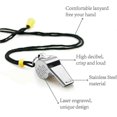 thumbnail image 3 of Sports Whistles with Lanyard Stainless Steel Whistle Loud Crisp Sound Gifts for Basketball Coach Referees Teachers from Player, 3 of 5
