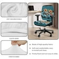 thumbnail image 3 of FKELYI 4 Pcs Office Chair Covers Set American Tribal Hibiscus Floral Turtle Print Computer Chair Slipcovers with Arm Rest Covers for Swivel Chair Armchair Home Decor, Washable, 3 of 7
