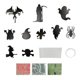 thumbnail image 1 of 12 adornos luminosos colgantes de Halloween que brillan en la oscuridad para decorar el jardín o la pared. Negro, 1 of 9