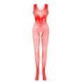 thumbnail image 4 of Odeerbi Plus Size See Through Lingerie Bodysuit for Women 2025 Perspective Elastic Mesh Suspender Skirt Sexy Pajamas Jumpsuit Hot Pink, 4 of 6