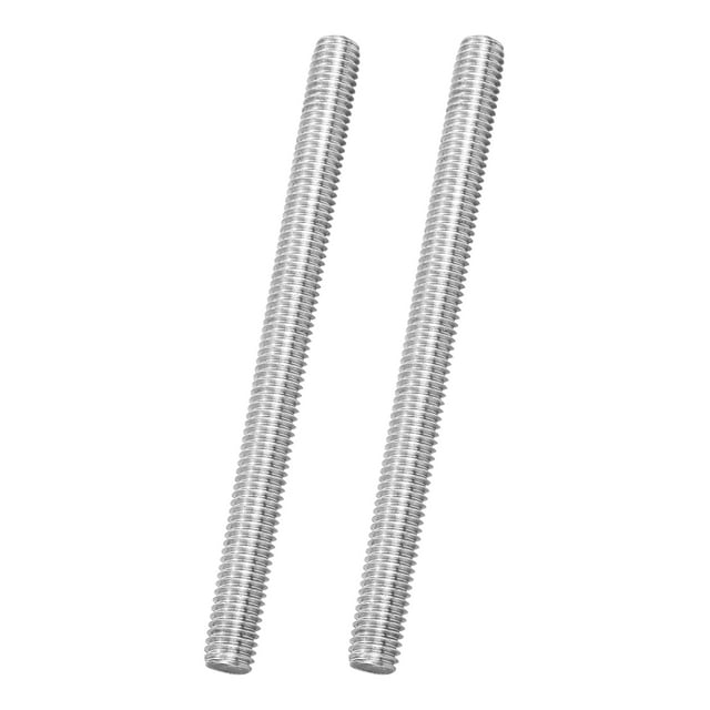 Uxcell Lot de 2 M8x100mm Acier Inoxydable 316 Tiges Entièrement Filetées, Pas de 1.25mm
