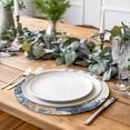 thumbnail image 2 of Blue Starfish Coastal Round 15 Inch Placemats Set of 6, Eucalyptus Summer Nautical Shell Rustic HeatResistant Non Slip Place Mats for Dining Table, Wipeable Kitchen Table Mats for Housewarming, 2 of 9