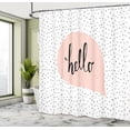 thumbnail image 4 of Modern Art Shower Curtain, Minimalist Image Simplistic Spaces and Spare Asymmetric Grids Lines, Cloth Fabric Bathroom Decor Set with Hooks, 72" W x 72" L, Black White, 4 of 4