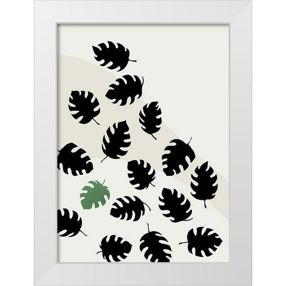 Artographie Studio 18x24 White Modern Wood Framed Museum Art Print Titled - Monstera Cut Out