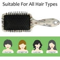 thumbnail image 3 of Lemon Hair Brush Detangler Brush with Nylon Bristle for Thick Curly Thin Long Short Wet or Dry Hair Adds Shine and Makes Hair Health Paddle Hairbrush for Women Men, 3 of 6