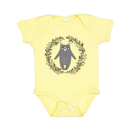 

Inktastic Woodland Bear Forest Wreath Gift Baby Boy or Baby Girl Bodysuit