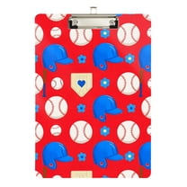 ALAZA Plastic Clipboard A4 Letter Size Decorative Clipboards for Students Women Men 9" x 12.5" Baseball