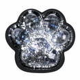 thumbnail image 3 of Cat Paw Squishy Squeeze Toy with Silver Glitter, 1 Pack, Starry Sky Design, for Adults and Kids, Relaxation Toy, 3 of 3