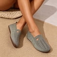 thumbnail image 5 of Miluxas Knit Flats for Women Round Toe Casual Flat Shoes Soft Comfort Lightweight Walking office Mary Jane Shoes Gray 9.5(43), 5 of 5