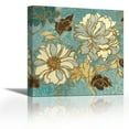 thumbnail image 1 of Sophias Flowers I Blue - Contemporary Fine Art Giclee on Canvas Gallery Wrap - wall décor - Art painting - 24 x 24 Inch - Ready to Hang, 1 of 2