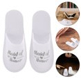 thumbnail image 4 of 3 pares de bandejas de boda Slippers Zapatillas de pijama Suministros de zapatillas desechables, 4 of 6