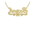 thumbnail image 2 of 14K Gold  Two Tone Name Plate Necklace | Style #77, 2 of 4