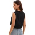 thumbnail image 4 of DARING DIVA Stylish Loose Fit Women's Top with Crew Neck Design S Black Print, 4 of 7