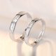 thumbnail image 1 of 2 uds pareja 925 anillos de plata esterlina circón brillante para mujeres y hombres joyería de boda de lujo Superior regalo de aniversario, 1 of 2