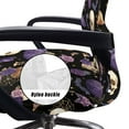 thumbnail image 5 of Renewold Skull Pumpkin Rose Violet Desk Chair Cover Stretch Office Chair Slipcover Dustproof Desk Computer Chair Cover High Back Chair Protective Cover Easy to Install Halloween Decor, L, 5 of 7