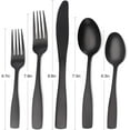 thumbnail image 2 of Foeses Matte Black Silverware Set, Satin Stainless Steel Cutlery Set, 5-Piece Cutlery Cutlery Set, Kitchen Utensils, Dishwasher Safe, 2 of 7