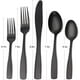 thumbnail image 2 of Juego de cubiertos negro mate, juego de cubiertos de acero inoxidable satinado, juego de cubiertos de 5 piezas, utensilios de cocina, apto para lavavajillas Xemadio WMPH-939, 2 of 7