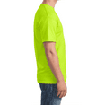 thumbnail image 2 of Hanes Men’s Essential Short Sleeve T-Shirt, Hi Vis 60/40 Cotton/Poly Work Tee, Safety Green, 4XL, 2 of 5