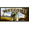thumbnail image 2 of Schnauzer "A Day in the Park" Wooden Welcome Sign / Plaque featuring the Art of Scott Rogers, 2 of 2