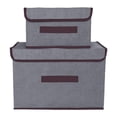 thumbnail image 1 of Boîtes de Rangement Pliables avec Couvercles en Tissu Lavable, 1 of 7