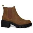 thumbnail image 3 of Pennysue Women's Brown Platform Chelsea Boots Ankle Boots Size 7, 3 of 7