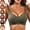 Green, variant on Women's Jelly Bras Seamless Widen Straps Push up Soft Supportive Wireless Solid Color Daily Bralettes