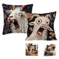 thumbnail image 2 of Screaming Goat Pillow Cover 17.7x17.7 Inch, Funny 2D Printed Animal Cushion Cover for Sofa Couch Home Dorm Decor.(2pcs), 2 of 9