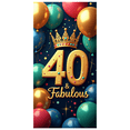 thumbnail image 1 of Birthday Celebration Backdrop Banner 40th Fabulous Party Decoration Photo Background Milestone Event Colorful Balloons Photo Props Anniversary Festivity Celebration, 1 of 3