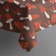 thumbnail image 5 of Red Mushroom White Brown Pattern Square Tablecloth,Waterproof Square Table Cover,Wipeable Spillproof Washable Table Cover for Home Kitchen Party Decor 60"x60"(152x152cm), 5 of 6