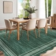 thumbnail image 5 of Towallmark 10x13 Washable Area Rug, Ultra Soft Low Pile Non-Slip Carpet, Modern Scalloped Print Floor Mat for Living Room Bedroom Home Decor, Green, 5 of 9