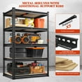 thumbnail image 3 of REIBII 2000LBS Garage Shelving 5-Shelf Boltless Storage Shelf Unit, Holds up to 400 lb Per Shelf, 3 of 7