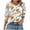 White, variant on 3/4 Sleeve Tops for Women Dress Casual Smocked Shirts Summer Business Work Loose Blouses Graphic Fashion Pullover, Beige, L