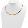 thumbnail image 2 of 14K Two-Tone Lt Reversible 6mm Omega With Extender Necklace (18 X 6) Made In Italy roml6-18, 2 of 5